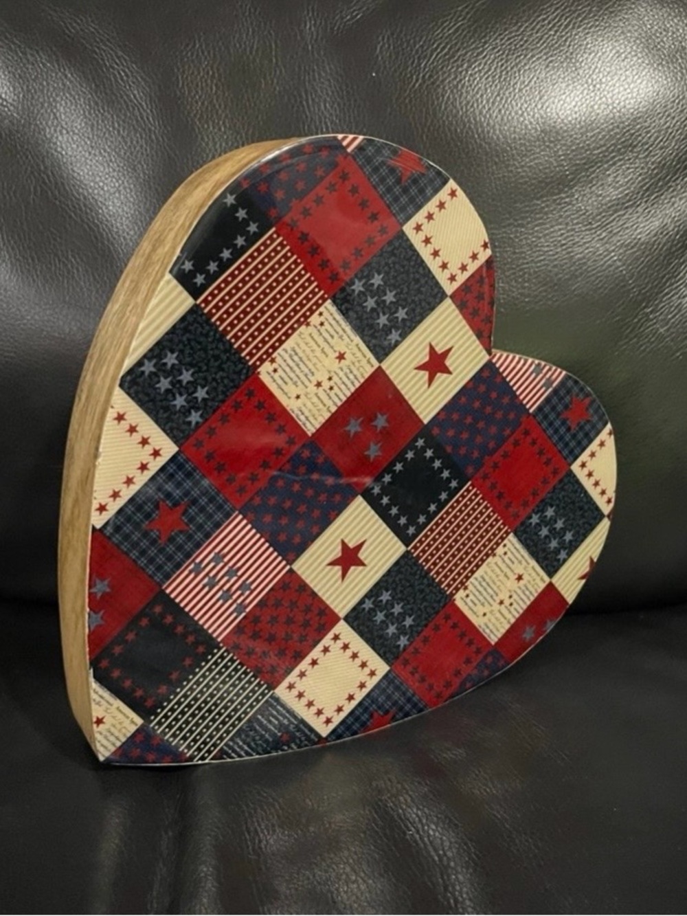 Patriotic Wooden Heart, Table Decor